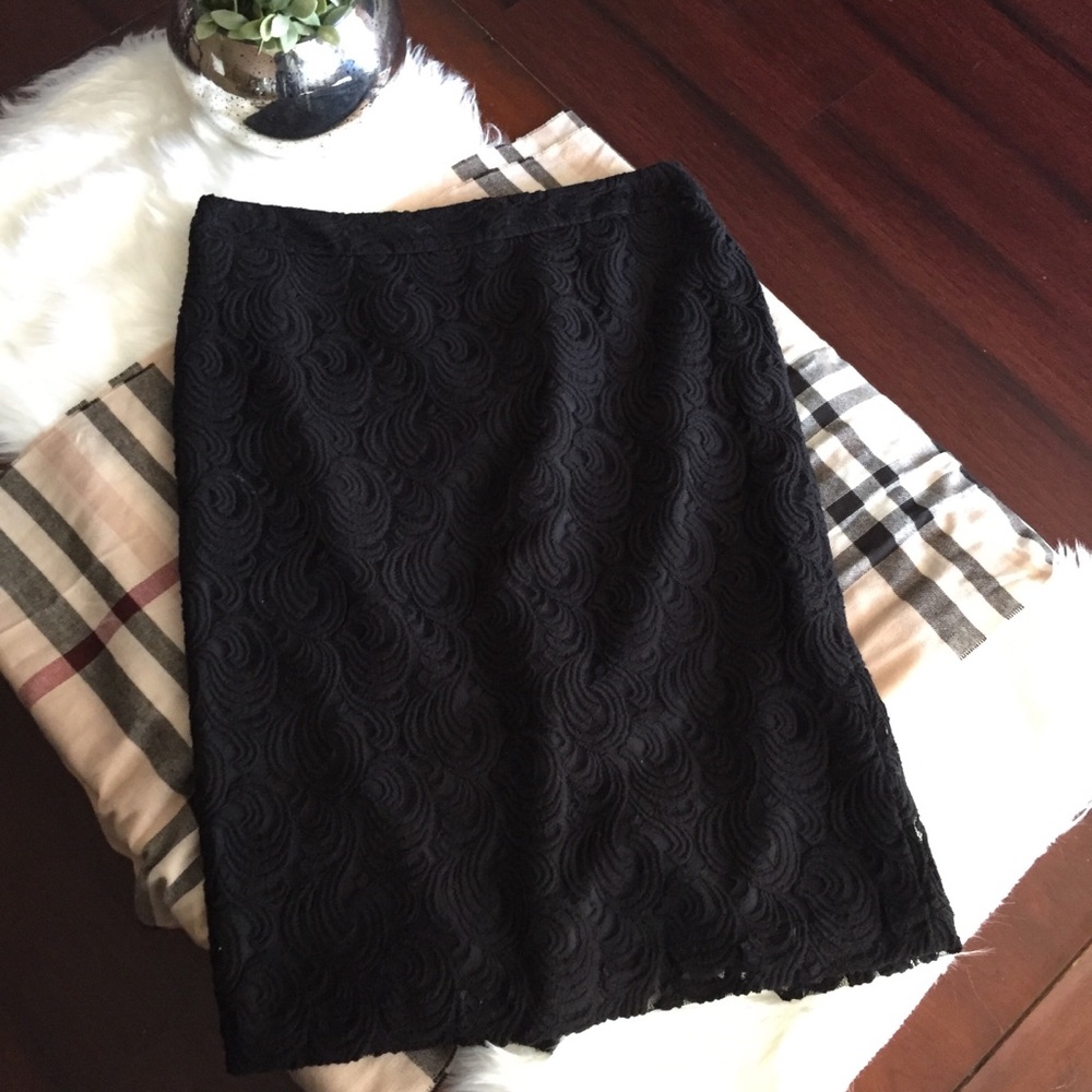Worthington Black Lace Skirt Sz 12